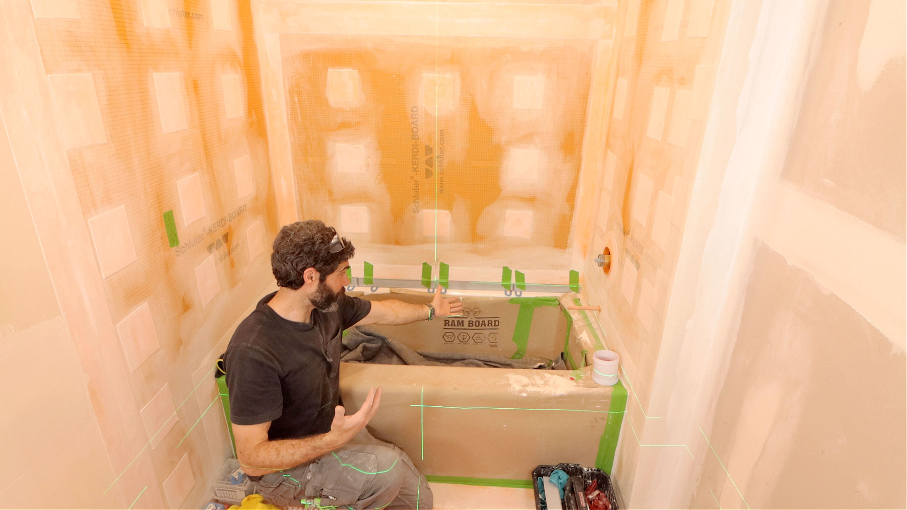 How to Cut and Dry Fit First Row of Main Wall