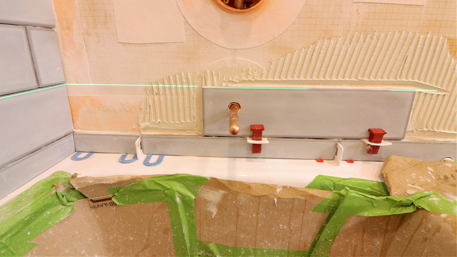 How to Tile Around Copper Tub Spout