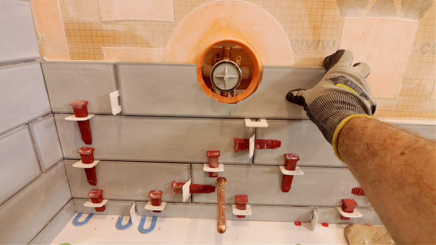 How to Tile Around Shower Valve