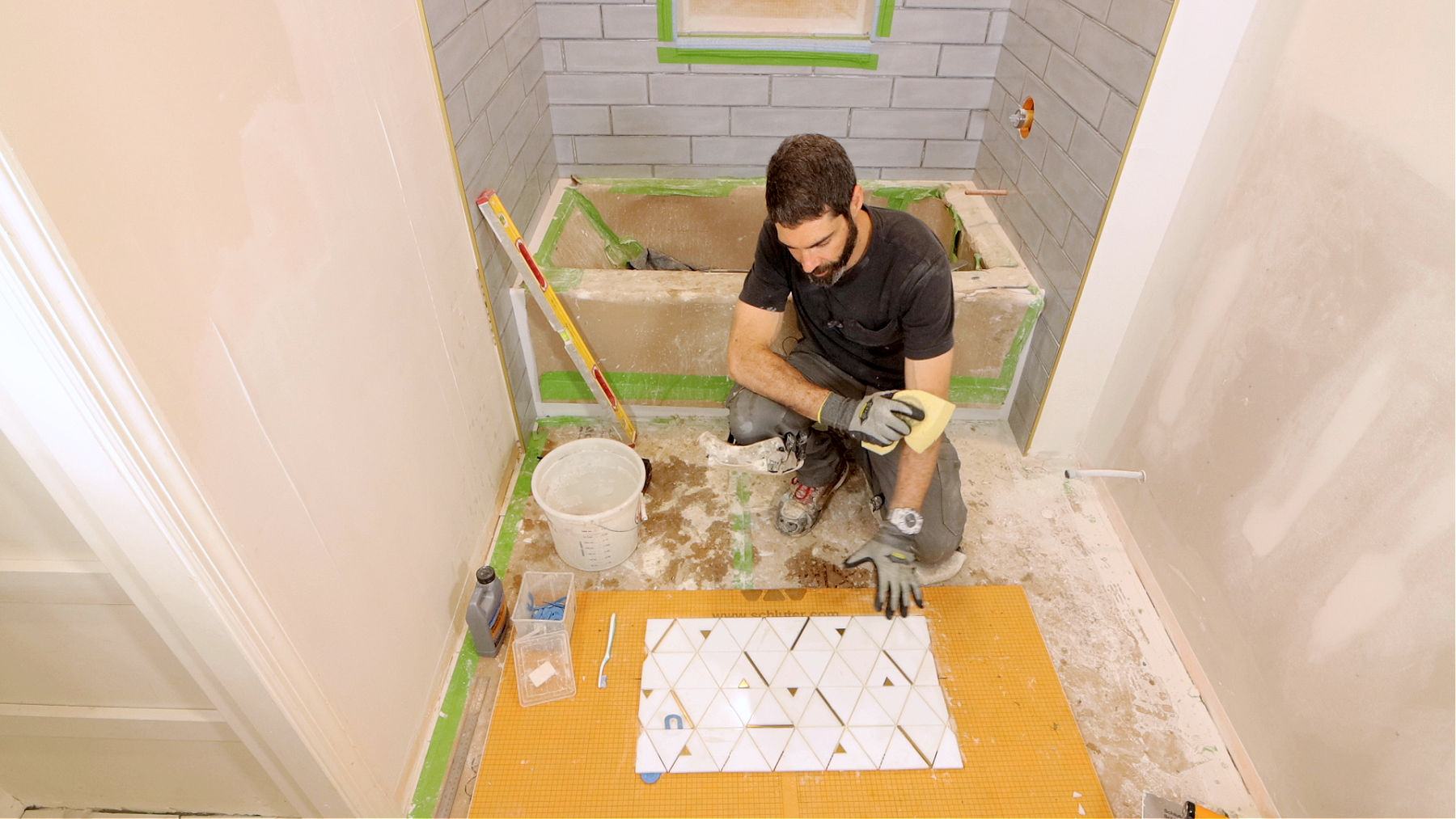 How to Cut Marble Mosaic Tiles for Niche