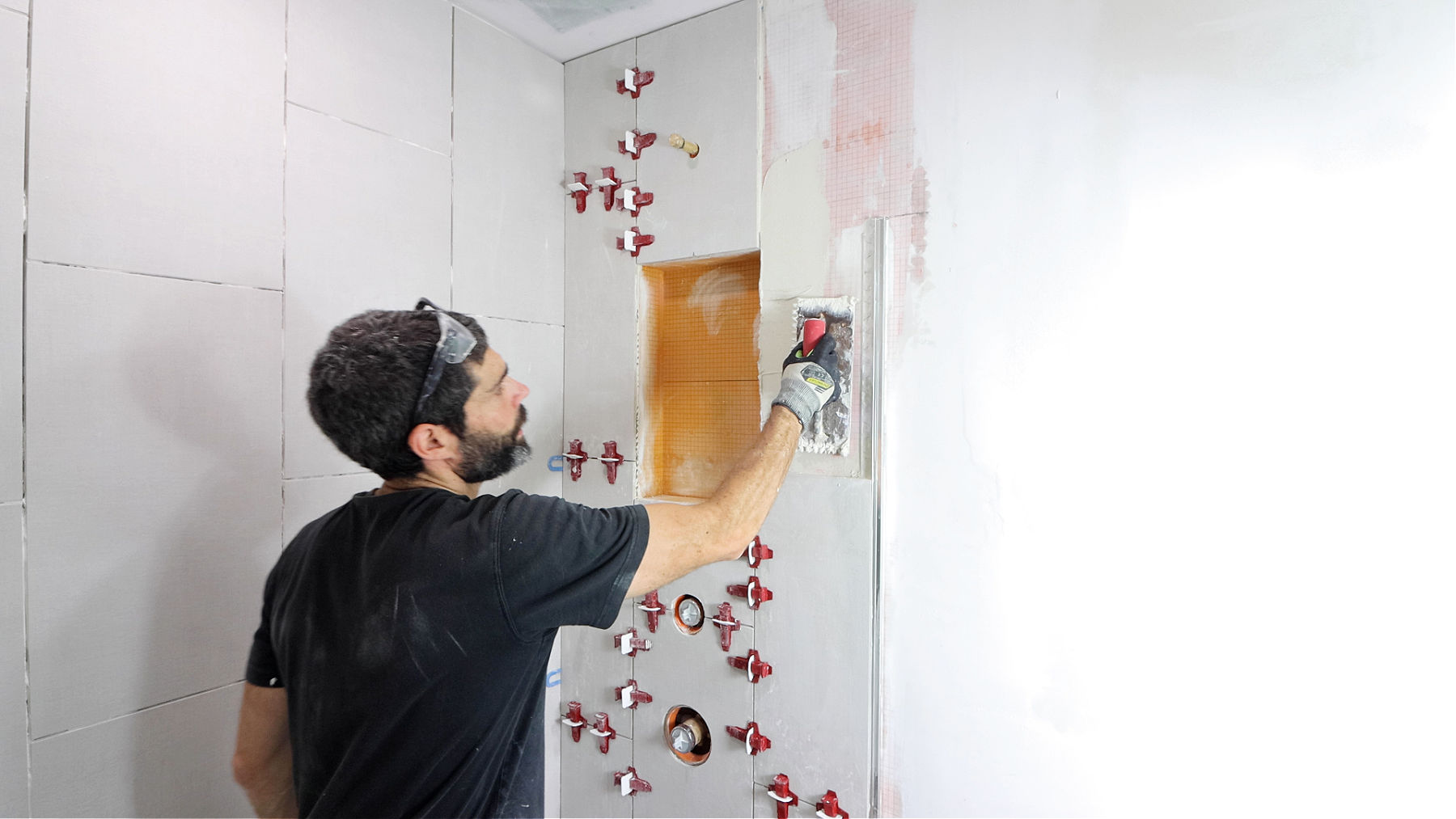 Setting Last Column of Plumbing Wall