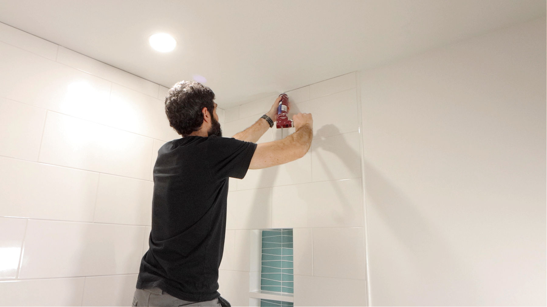 Caulking Shower Tile to Ceiling