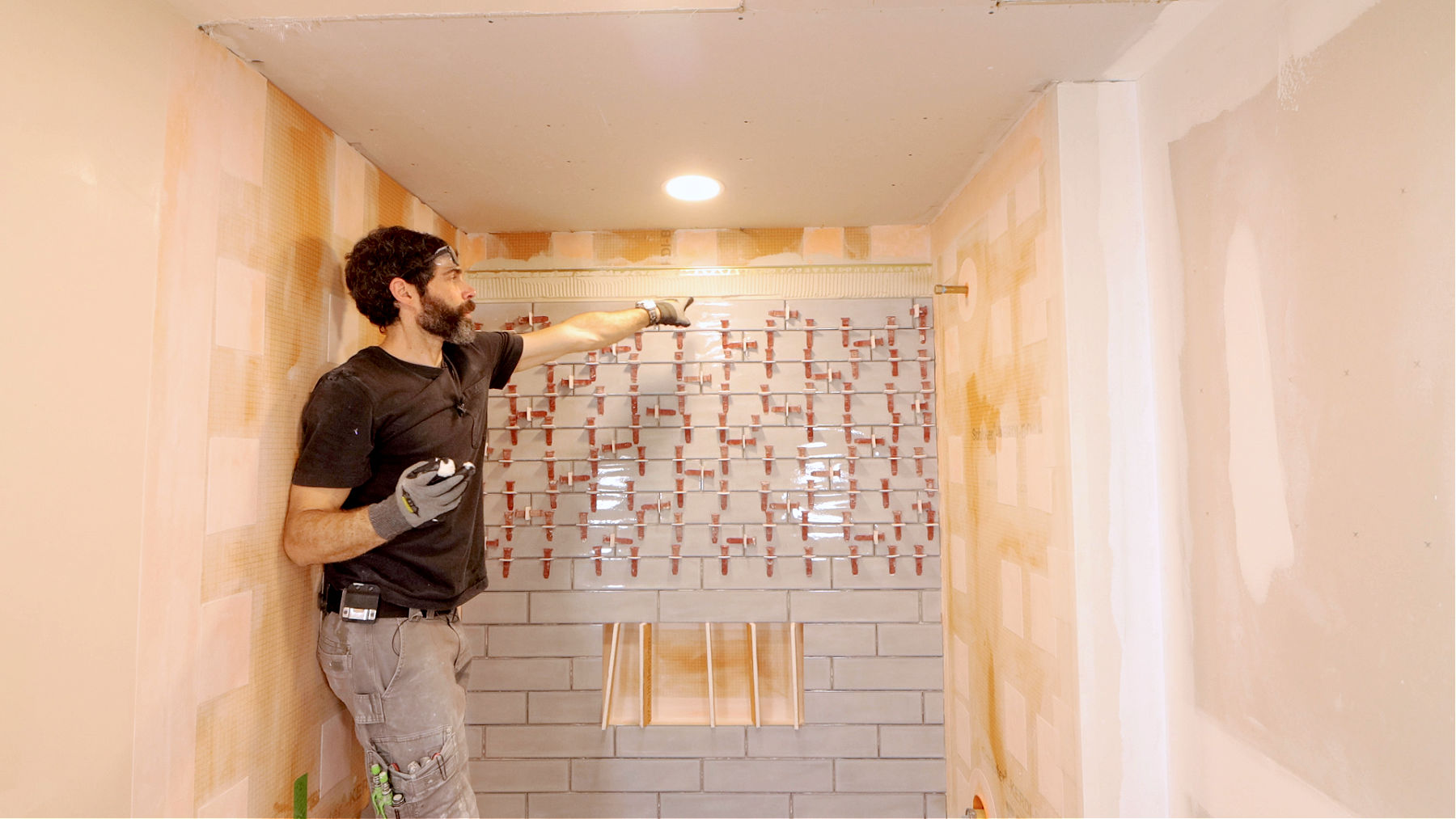 How to Add Schluter Metal Profile on Main Wall