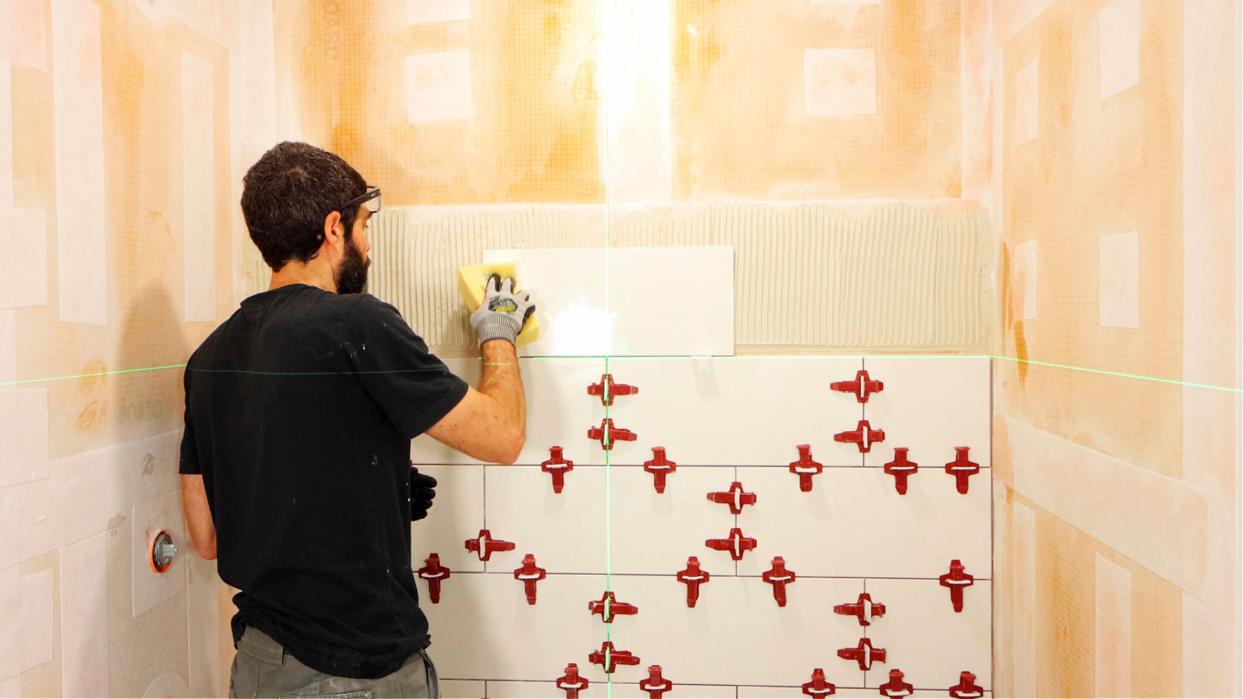 Tile Shower Walls (8×20 with Niche)