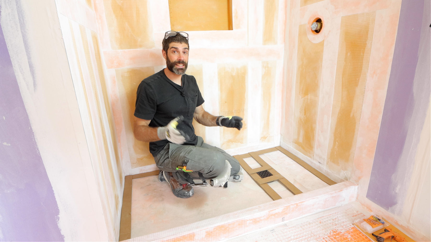 Templating Shower Tray