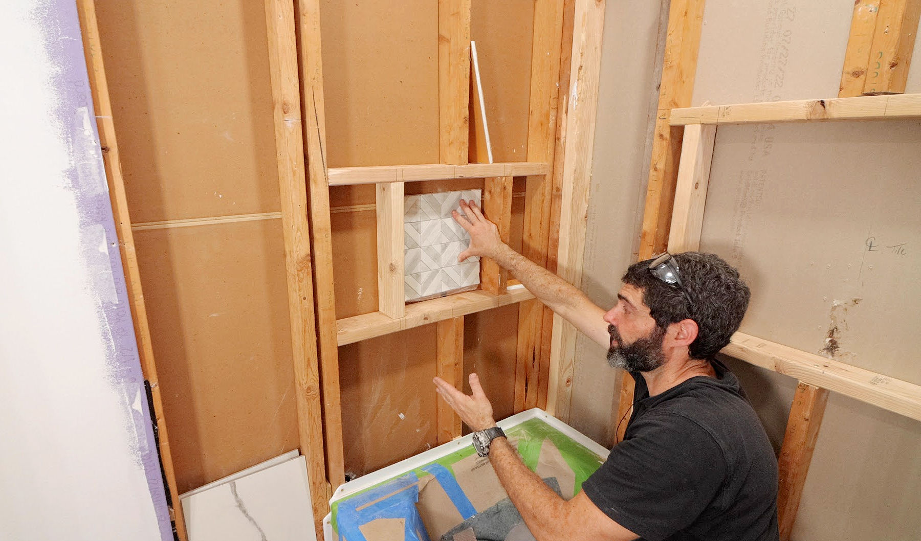 How to Frame a Small Custom Shower Niche