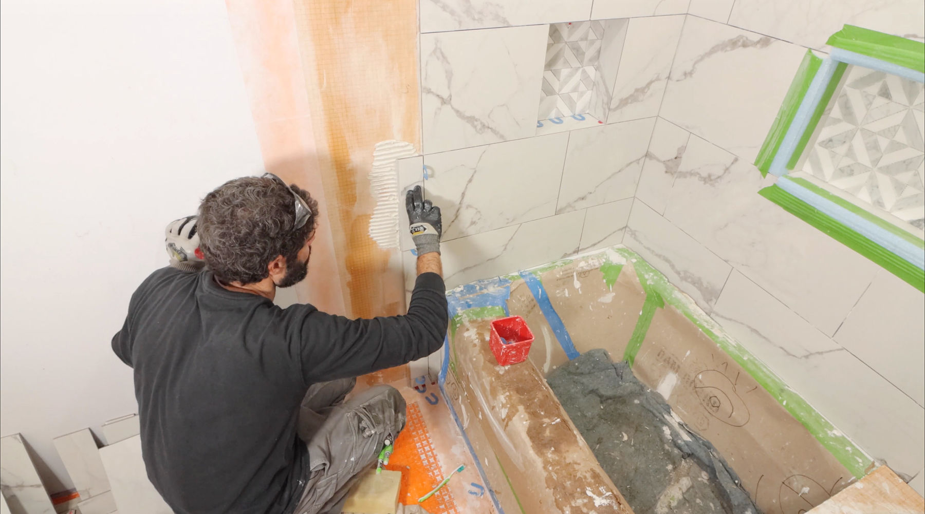 Bullnose Shower Tile Installation