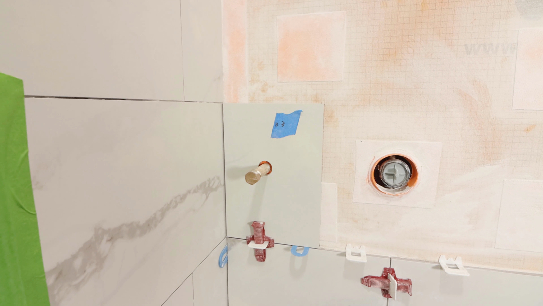 How to Tile Around Shower Wand Pipe Nipple