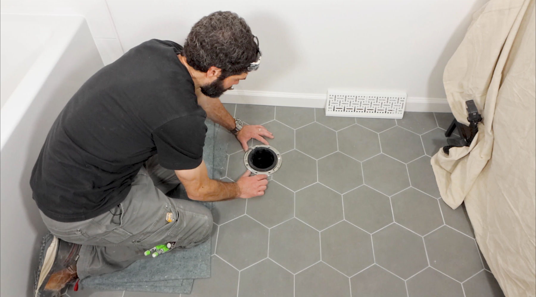 Toilet Closet Flange Installation with 4-Inch Riser Pipe