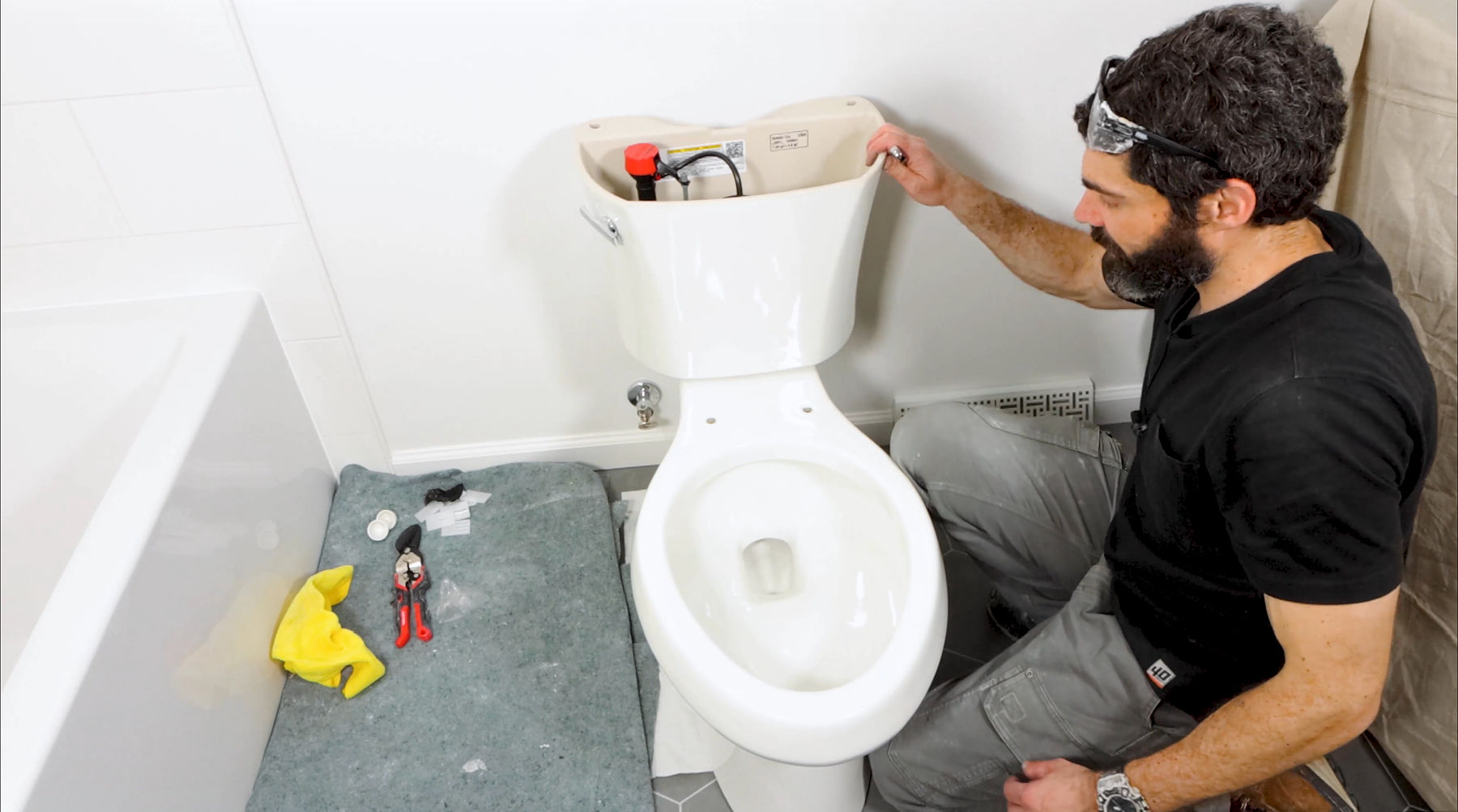 Toilet Installation with Kohler Two-Piece